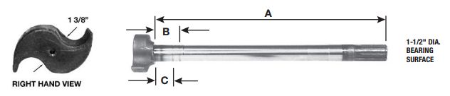 Trailer Camshafts, 1-1/2"–10 Spline - EUCLID E-4893