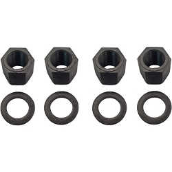 U-Bolt High Nuts & Washers, 4 Each 1-1/8