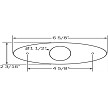 Optronics 6-1/2" Oval Amber M1 Series w/ Bezel 