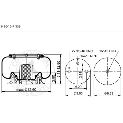 ContiTech AS9031 Air Spring - W01-358-9031 1R12-350 