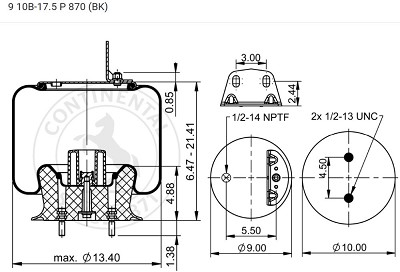 ContiTech Air Spring - Tuthill 707402-01 