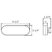 6" Oval Back-Up Light, 6-LED 