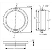 Optronics 4" Light Flush Mount PVC Grommet 