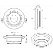 Optronics Open Back Flush Mount Grommet for 2-1/2" Lights 