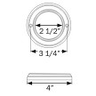 Optronics Chrome Trim Ring for 2-1/2" Lights 
