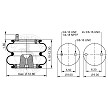 ContiTech AS7403 Air Spring - Hendrickson B-12514-001, S-1159, S-2883 