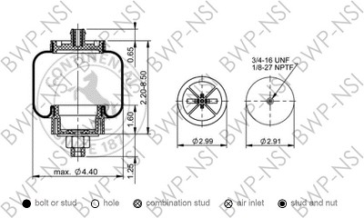 Conti AS7155 Cab/Seat Air Spring 
