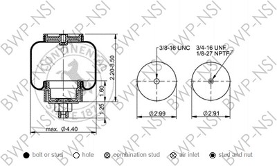Conti AS7132 Cab/Seat Air Spring 