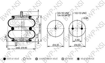 ContiTech - Ridewell 1002B09296G 