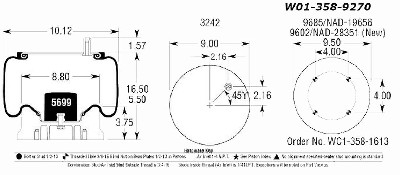 AS9270 - Firestone Air Spring W01-358-9270 