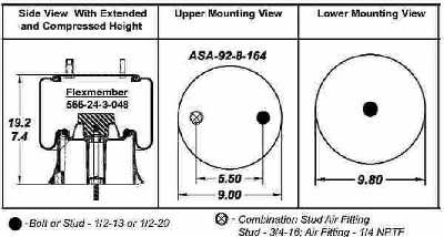 AS9295 - Firestone Air Spring W01-358-9295 