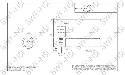 M-3202 - Wheel Stud Metric Headed RH 