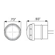 Optronics 3/4" LED Amber w/ Grommet 