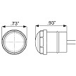 Optronics 3/4" 2-LED GloLight, Red w/ Grommet 