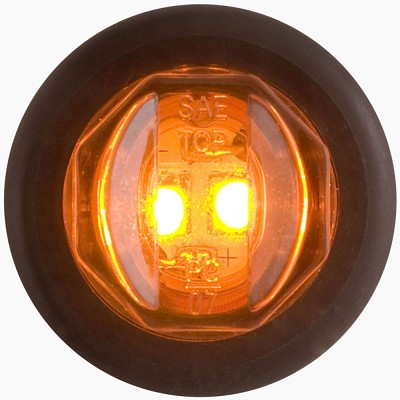 Optronics 3/4" 2-LED Amber w/ Grommet 