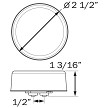 Optronics 2-1/2" 9-LED Amber GloLight Marker Light 