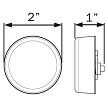 Optronics 2" 3-LED Light, Red 
