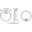 Optronics 4" 1-LED Red Stop/Turn/Tail Light 
