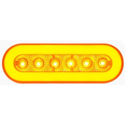 Optronics 6" Oval 16-LED GloLight Amber Turn Light 