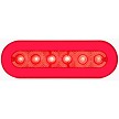 Optronics 6" 16-LED Oval GloLight Red Stop/Turn/Tail Light 