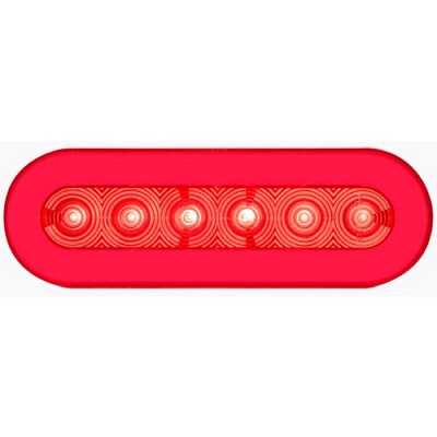 Optronics 6" 16-LED Oval GloLight Red Stop/Turn/Tail Light 