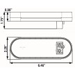 Optronics 6" Oval 6-LED Red Stop/Turn/Tail Light 