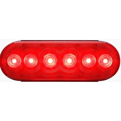 Optronics 6" Oval 6-LED Red Stop/Turn/Tail Light 