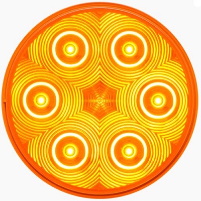 Optronics 4" Round 7-LED Amber Tail Light 