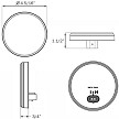 Optronics 4" Round 7-LED Stop/Turn/Tail Light w/ Weathertight Connector 