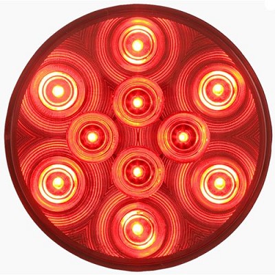 Optronics 4" Round 10-LED Red Stop/Turn/Tail Light 