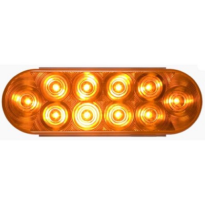 Optronics 6" Oval 10-LED Amber Tail Light 