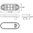 Optronics 6" Oval 10-LED Red Stop/Turn/Tail Light 